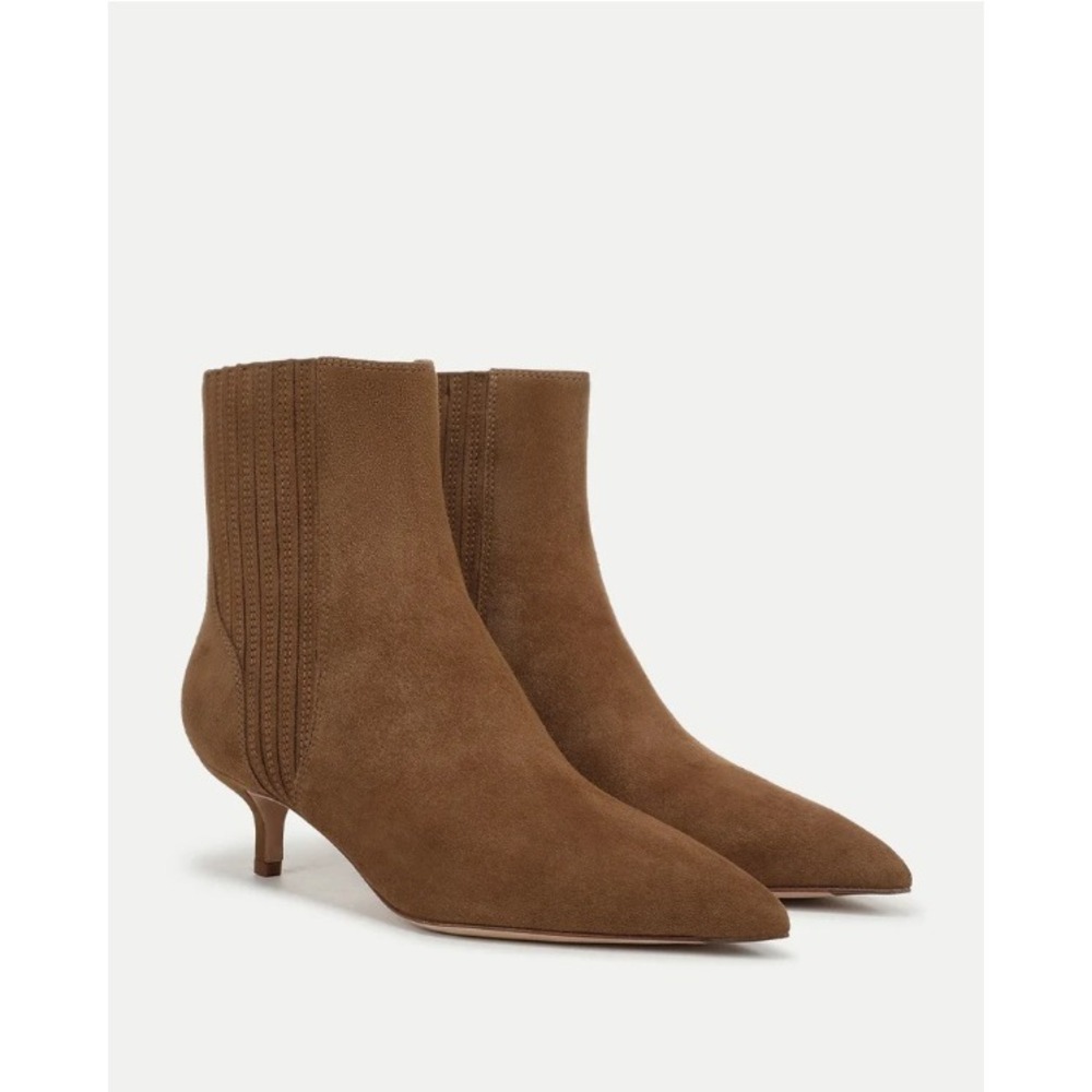 Veronica Beard Lisa Mid-Heel Ankle Booties in Black / NWT & In Box/$495 in Store - Picture 3 of 7